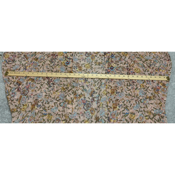 Anthropologie ANDERSEN & LAUTH Pink Shimmer Floral Kimono Beaded Boho Sheer - Picture 7 of 11